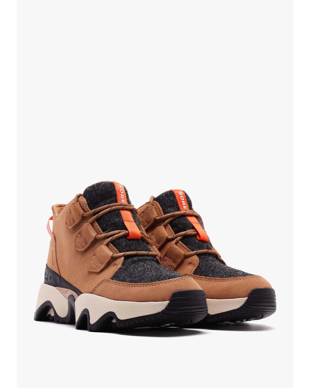 Sorel Brown Kinetic Impact Caribou Tawny Buff Black Waterproof Trainers