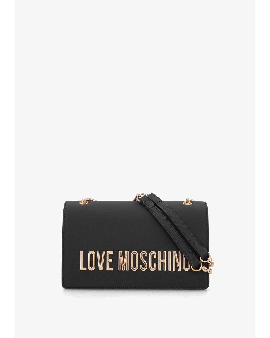 Love Moschino Black Big Love Chain Nero Shoulder Bag