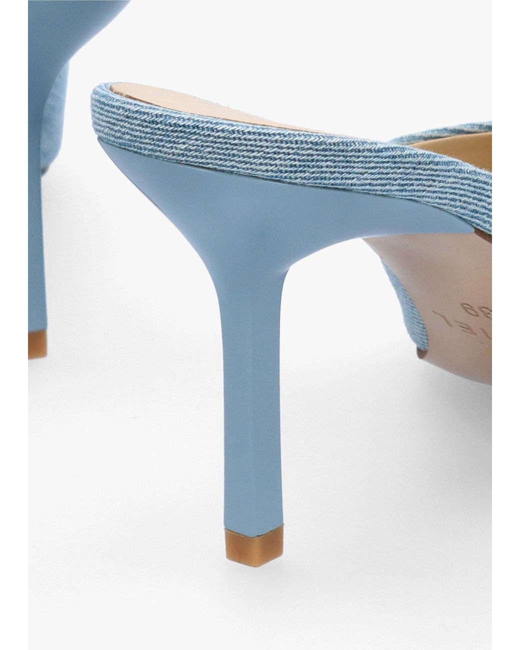 Daniel Blue Erose Denim Bow Heel Mules
