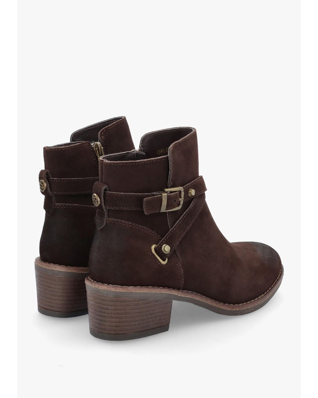 Moda In Pelle Brown Orlena Cross Strap Ankle Boots