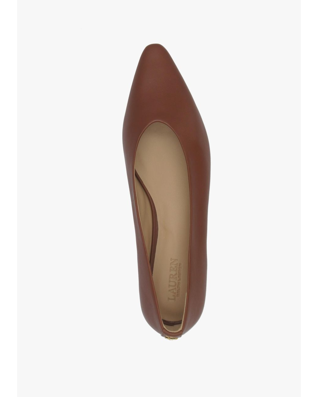 Ralph Lauren Brown Audri Lauren Ballerina Pumps