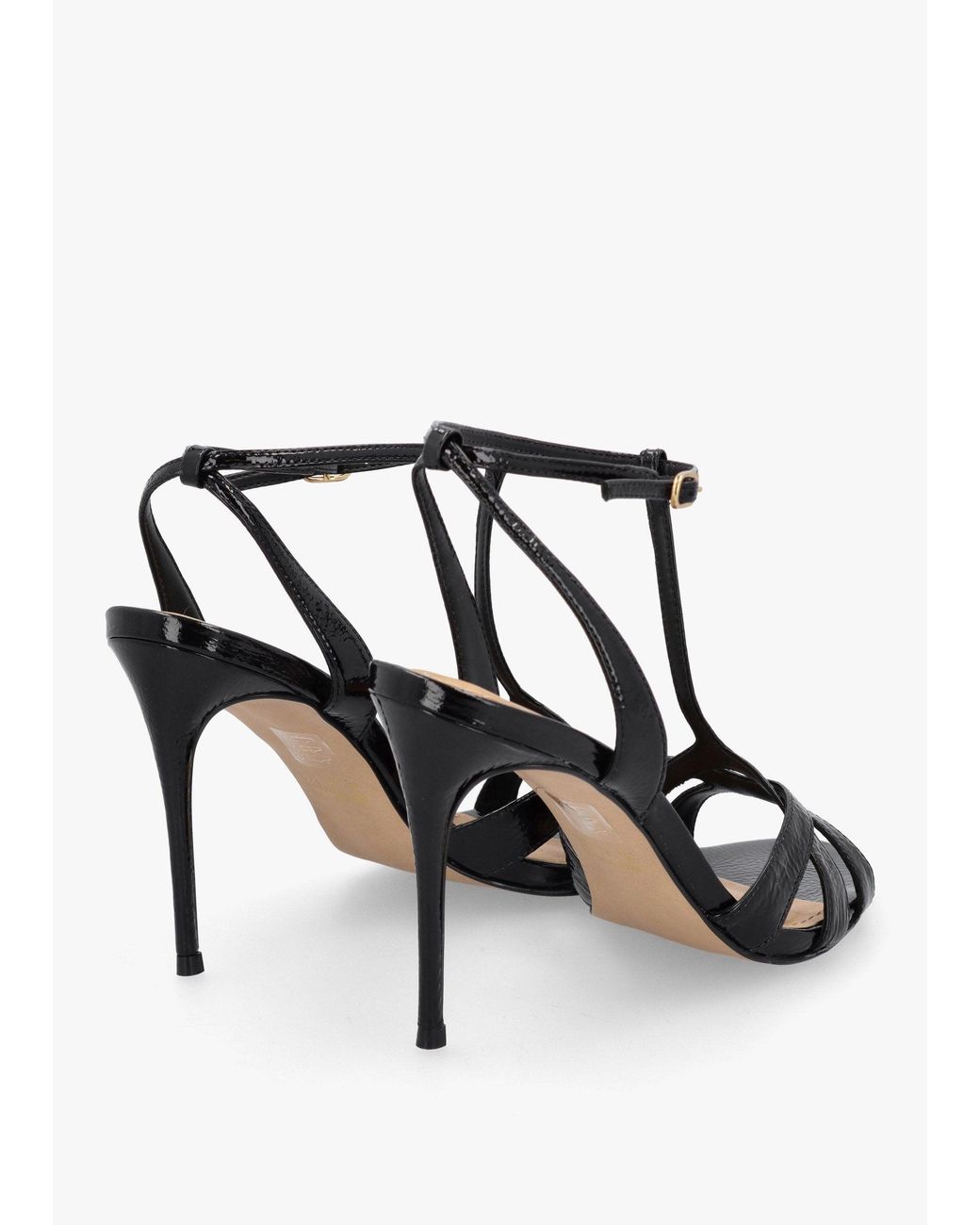 Daniel White Civil Leather T Bar Stiletto Heel Sandals