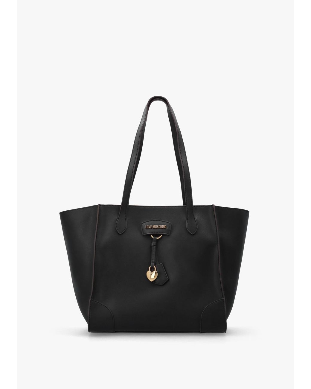 Love Moschino Black Recycled Leather Hobo Bag