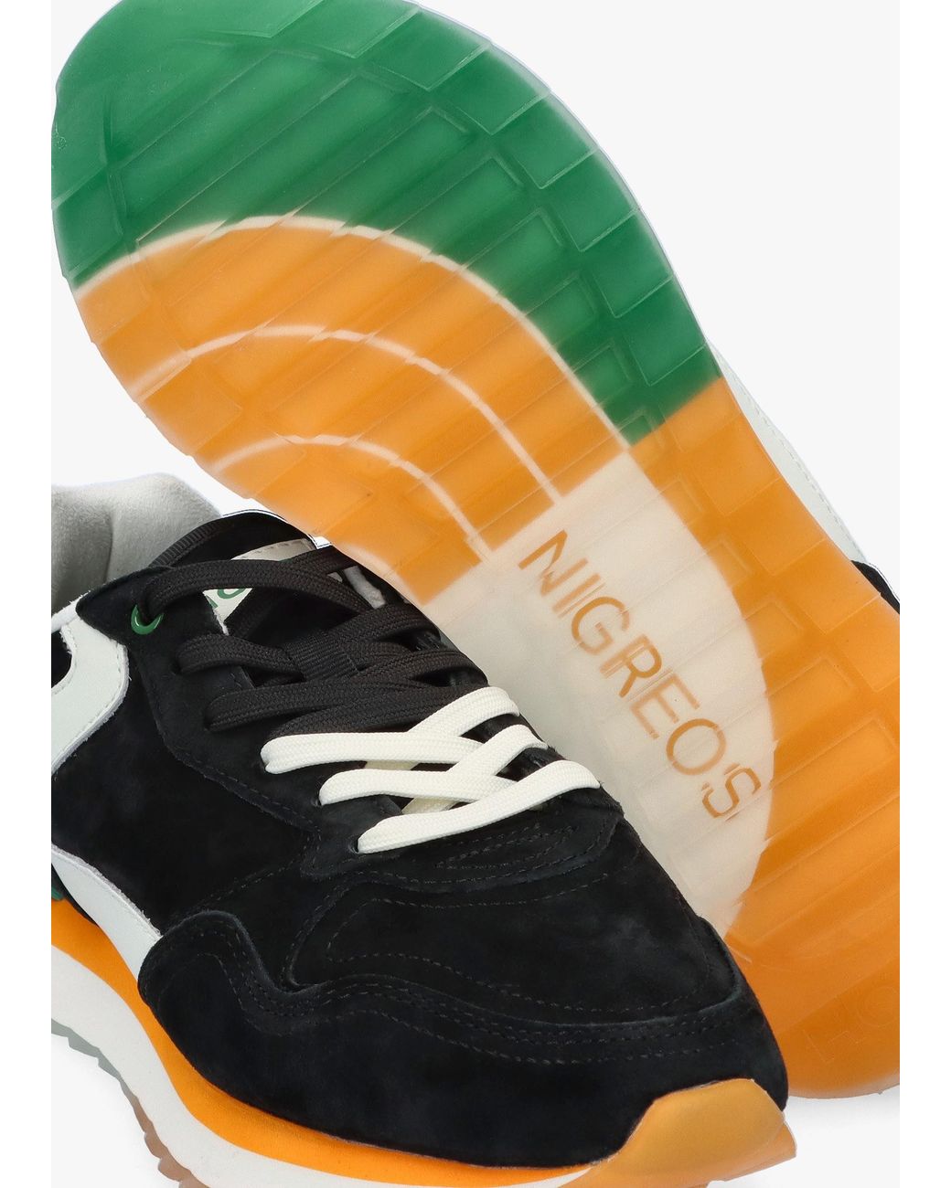 HOFF Black Nigeros Multicoloured Suede Trainers