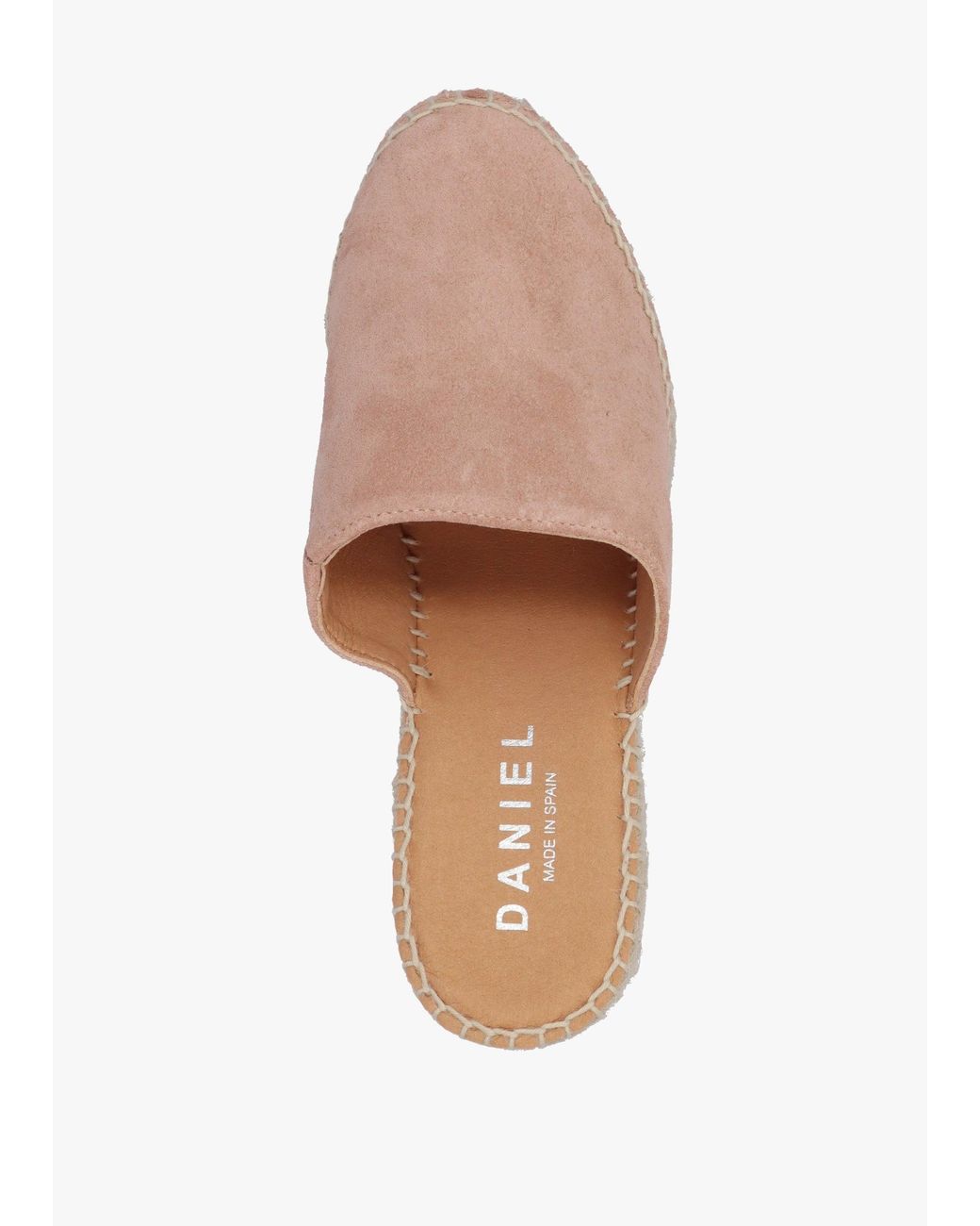 Daniel Multicolor Kris Nude Suede Wedge Espadrille Mules
