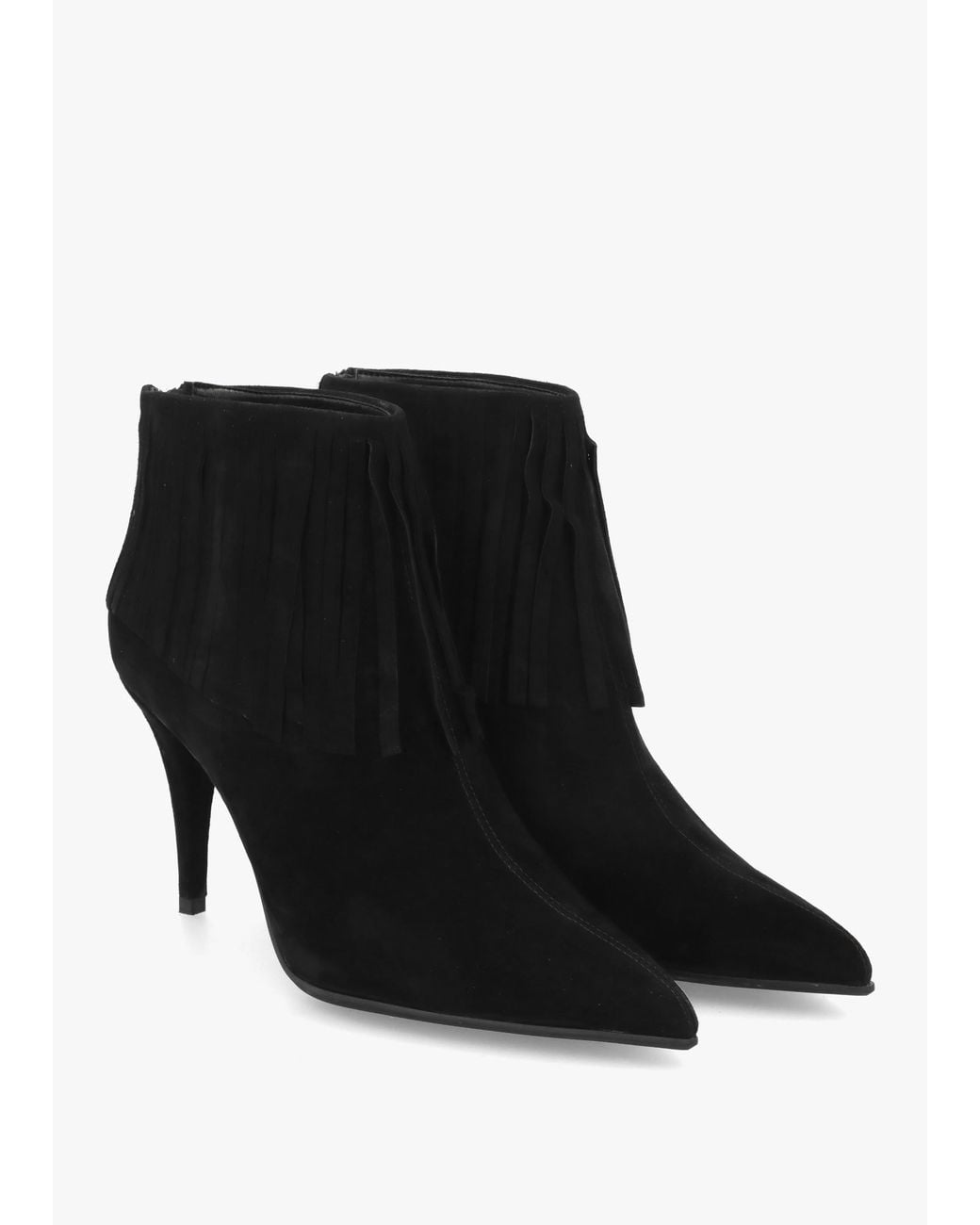 Daniel Black Stelle Fringed Heeled Ankle Boots