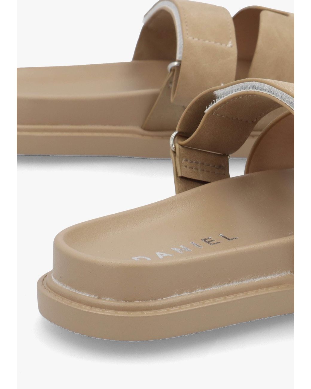 Daniel White Yemmy Taupe H Bar Flat Mules