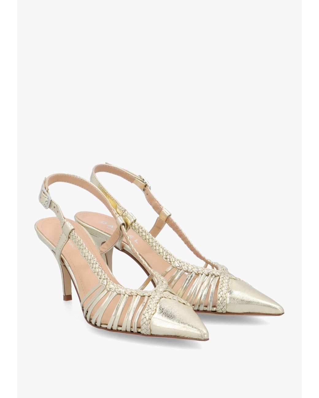 Daniel White Nuri Plaited Cage Heel Sling Backs