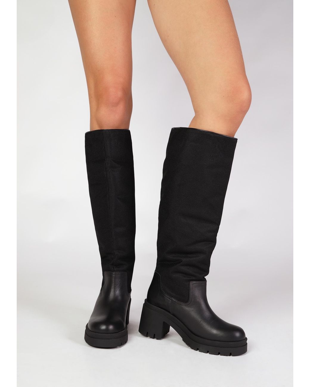 Daniel Black Bliny Block Heel Knee Boots