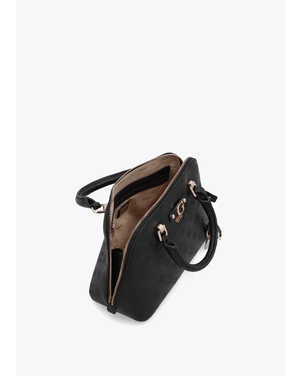 Guess Black Dita Dome Satchel Bag