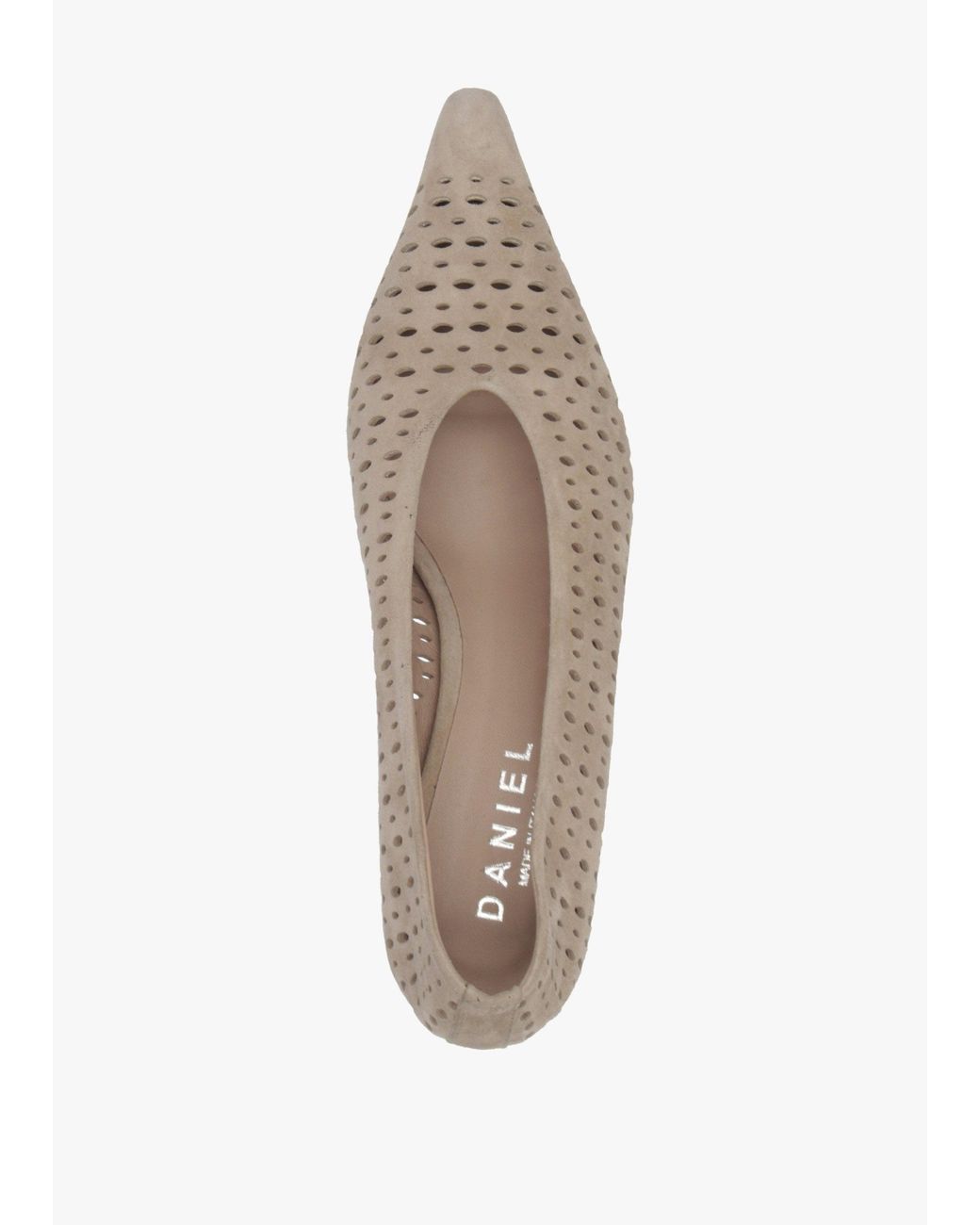 Daniel Multicolor Skye Perforated Kitten Heel Court Shoes