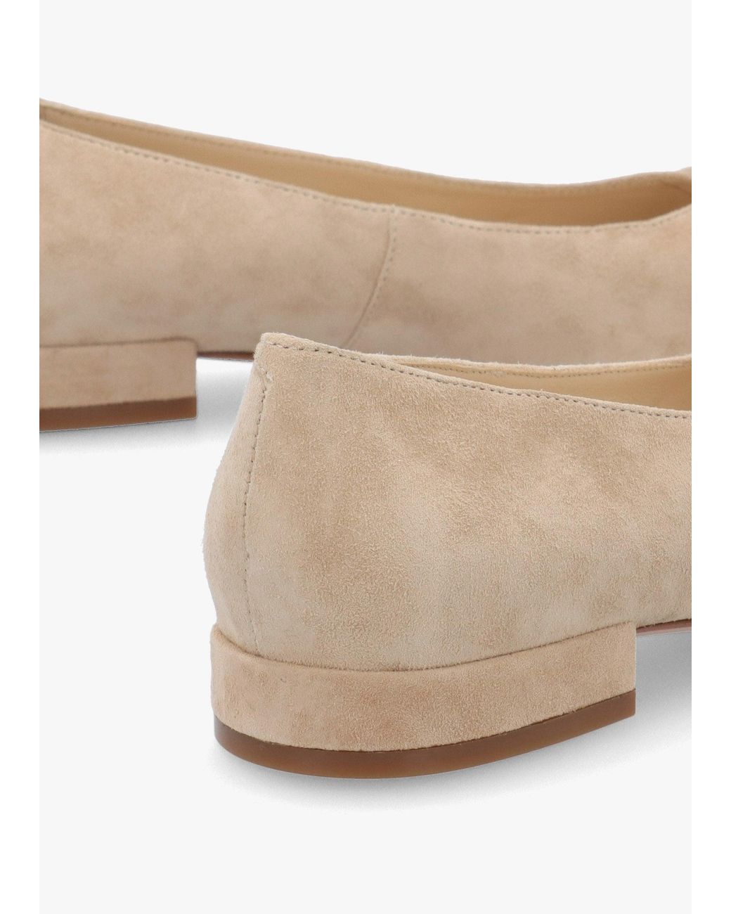 Daniel Natural East Buckle Trim Flat Pumps