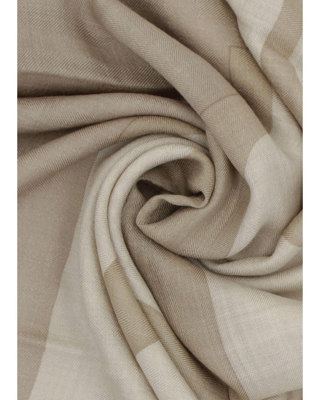 Ralph Lauren Natural Logo Jacquard Wool-Silk Taupe Square Scarf