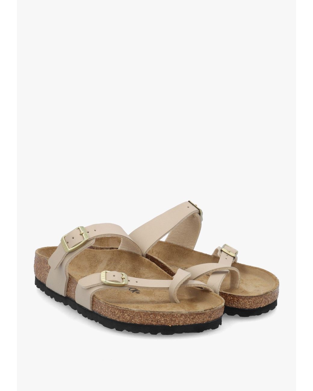 Birkenstock White Mayari Sandcastle Birko-Flor Thong Sandals