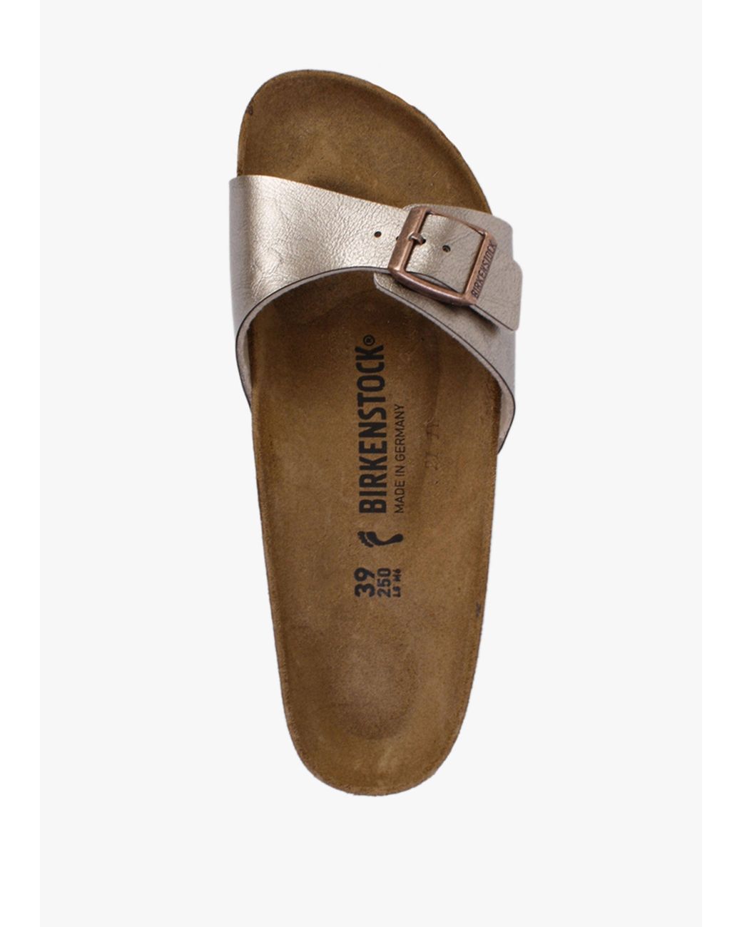 Birkenstock White Madrid Graceful Taupe Birko-Flor Mules