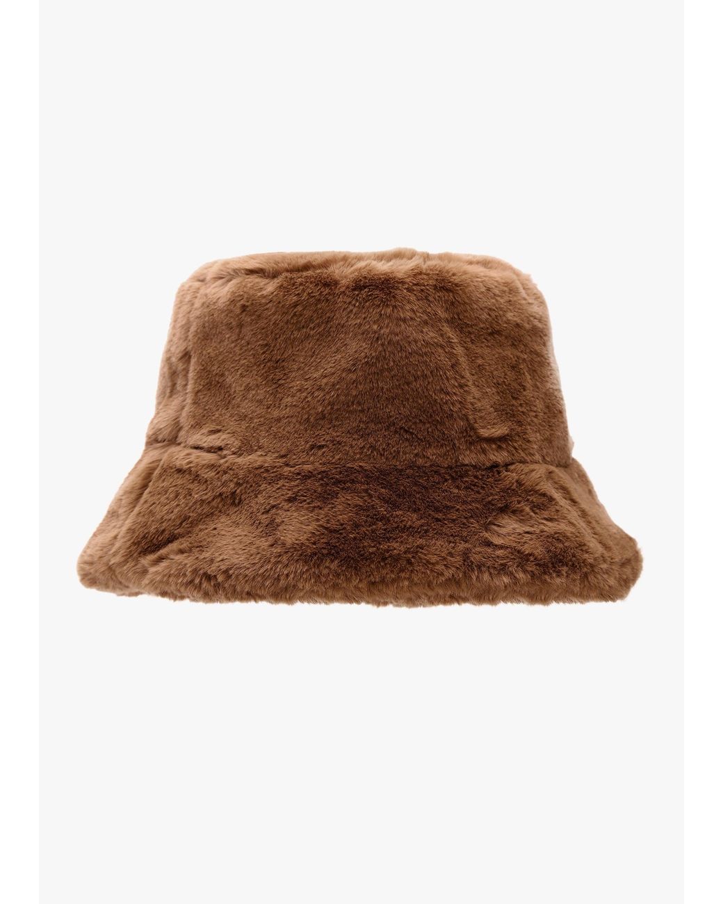 Oakwood Brown Bobland Tan Faux Fur Bucket Hat