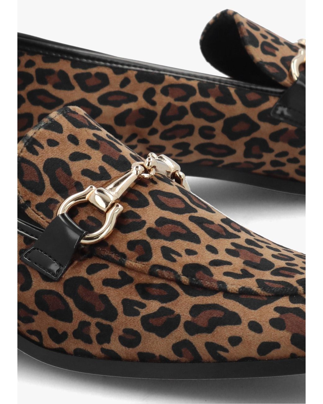 Daniel White Loafie Leopard Snaffle Loafers