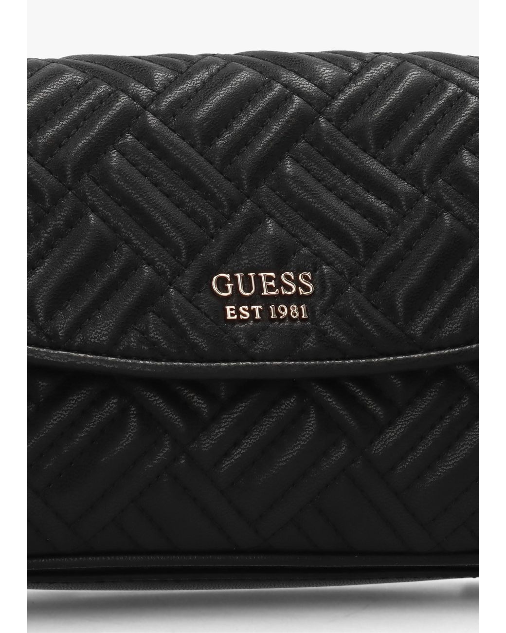 Guess Black Sally Convertible Quilted Cross-Body Bag