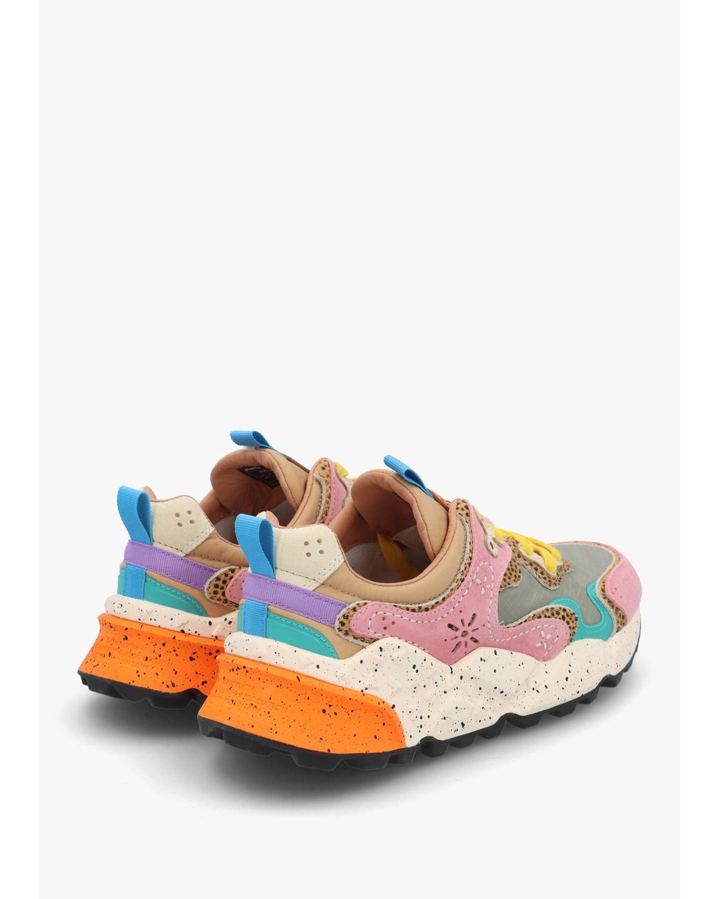 Flower Mountain White Rulis Rose Multi Suede Trainers
