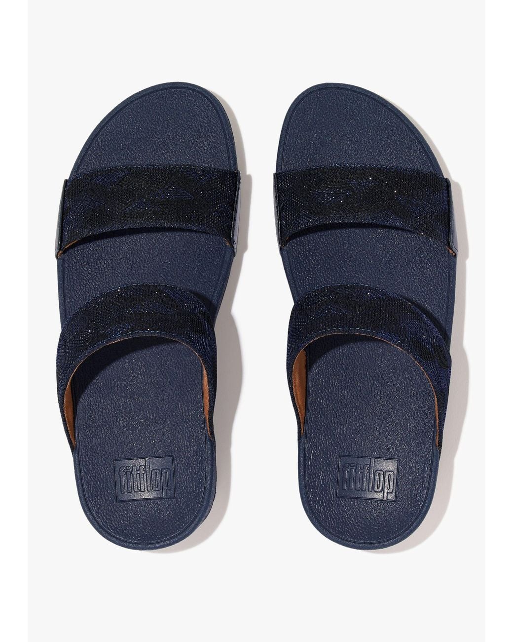 Fitflop Blue Lulu Glitz Slider Sandals