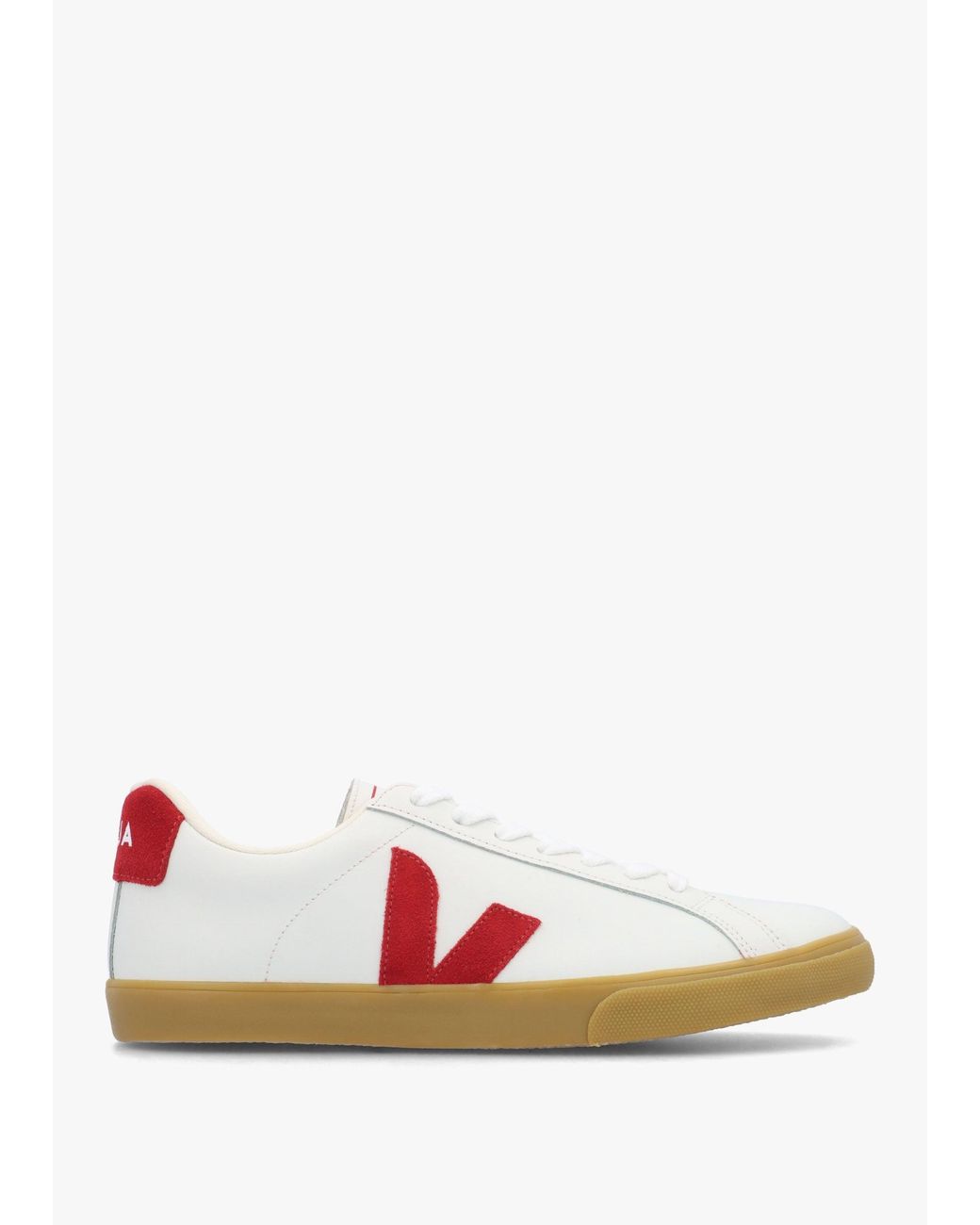 Veja White Esplar Logo Pepper Natural Leather Trainers