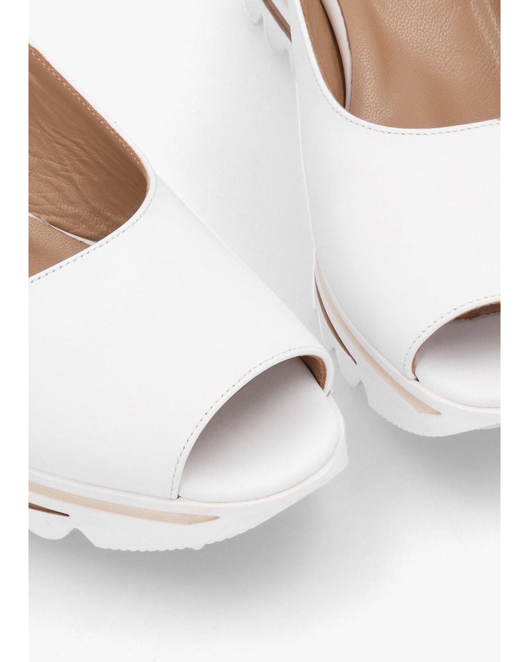 Daniel Natural Canna Peep Toe Wedge Sandals