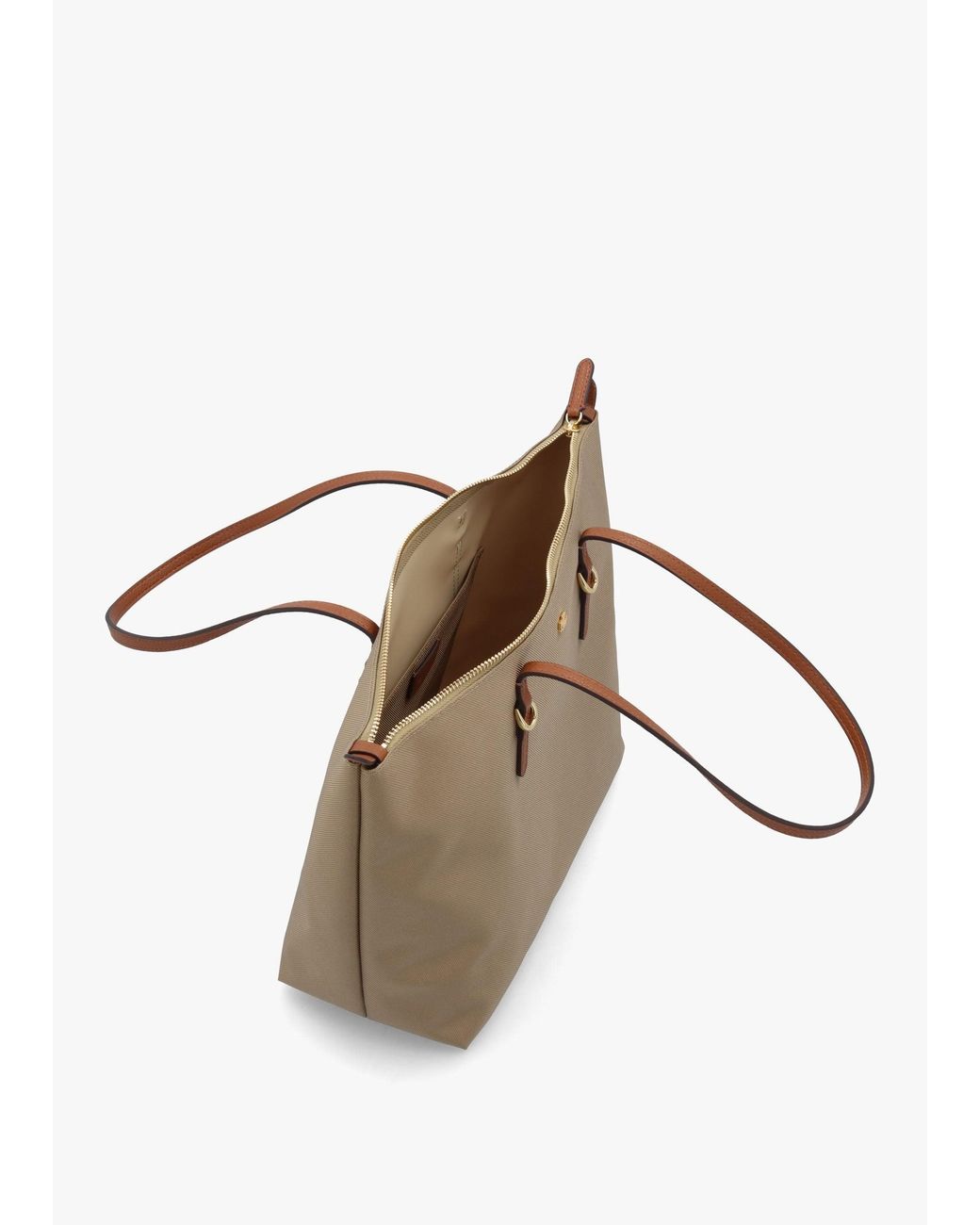 Ralph Lauren Natural Medium Keaton 26 Clay Nylon Tote Bag