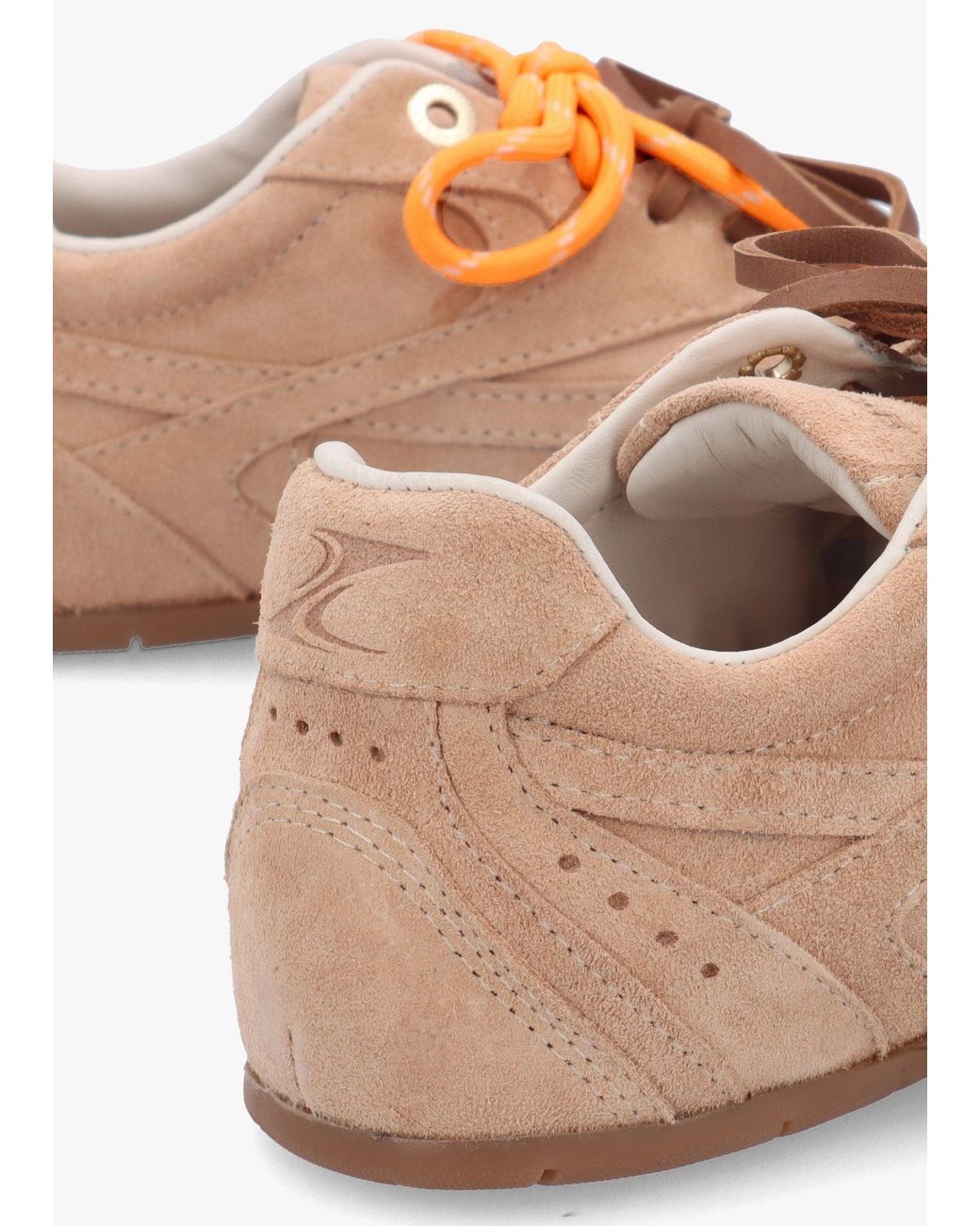 Bronx Brown Myr-Aa Mocha Mousse Suede Low Top Trainers