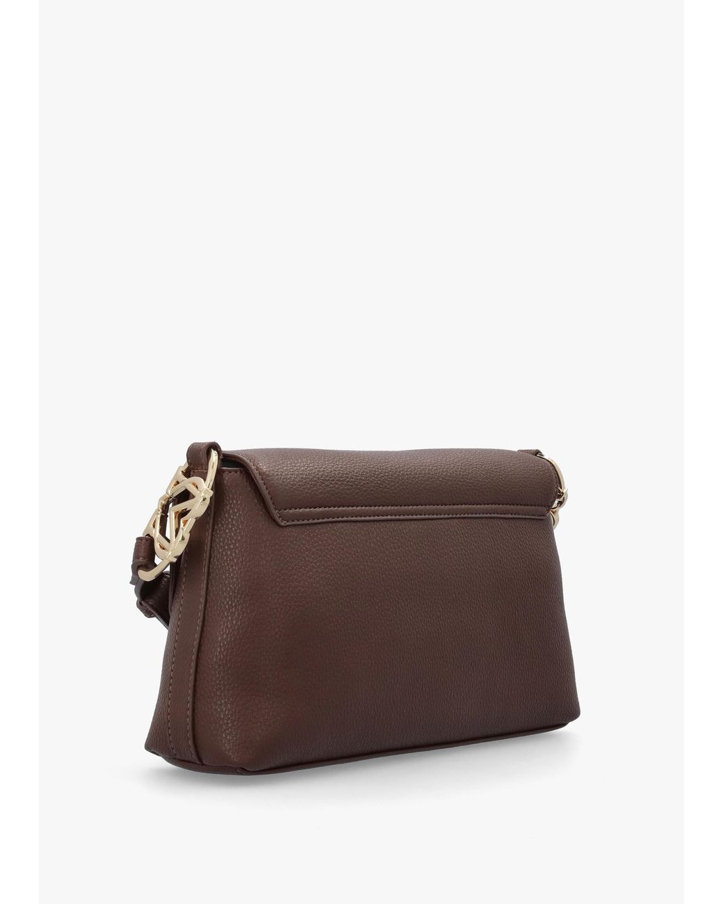 Love Moschino Brown Pebbled Shoulder Bag
