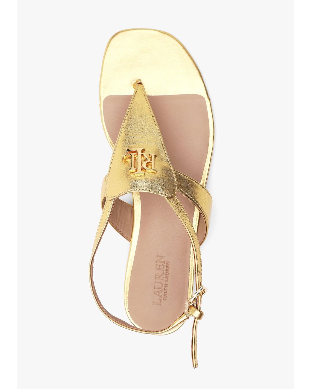 Ralph Lauren Natural Everley Modern Toe Post Sandals