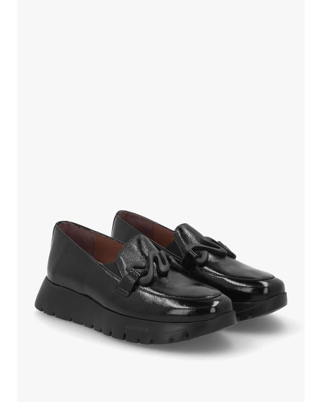 Wonders Black Odisei 94 Leather Loafers
