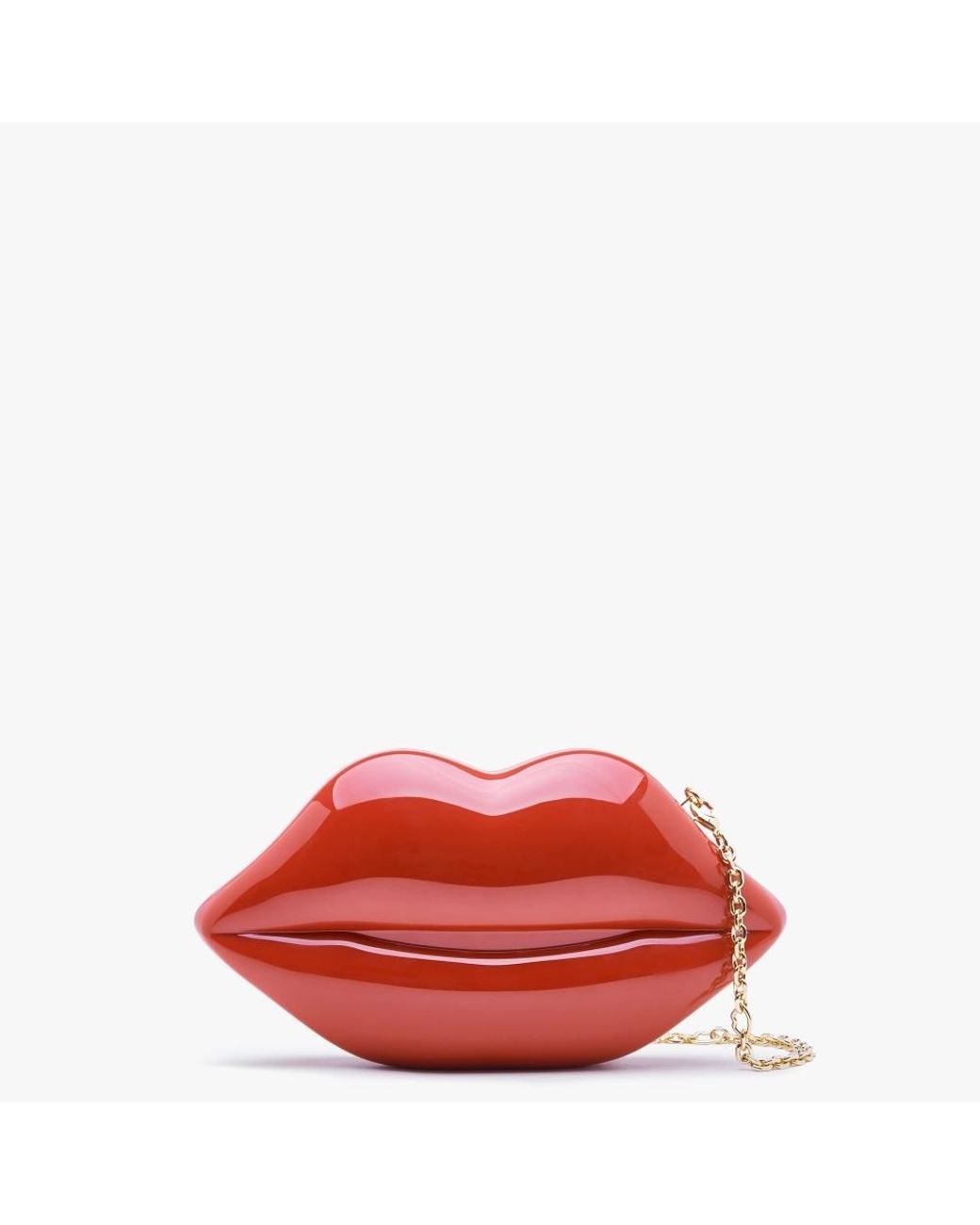 Lulu Guinness Small Red Lips Clutch Bag | Lyst Canada
