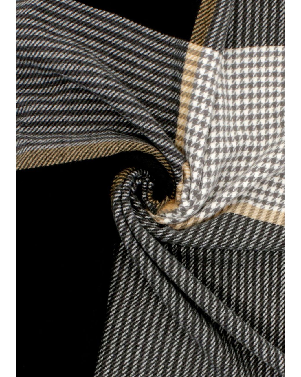 Barbour Gray Melody Charcoal Check Scarf
