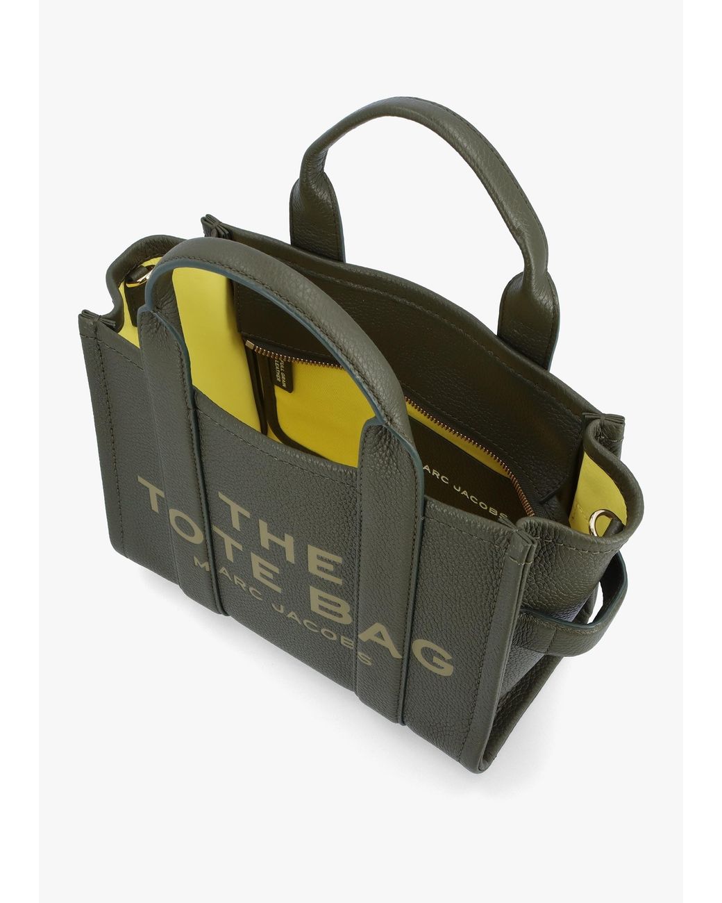 Marc Jacobs Green The Leather Small Forest Tote Bag , Fabric