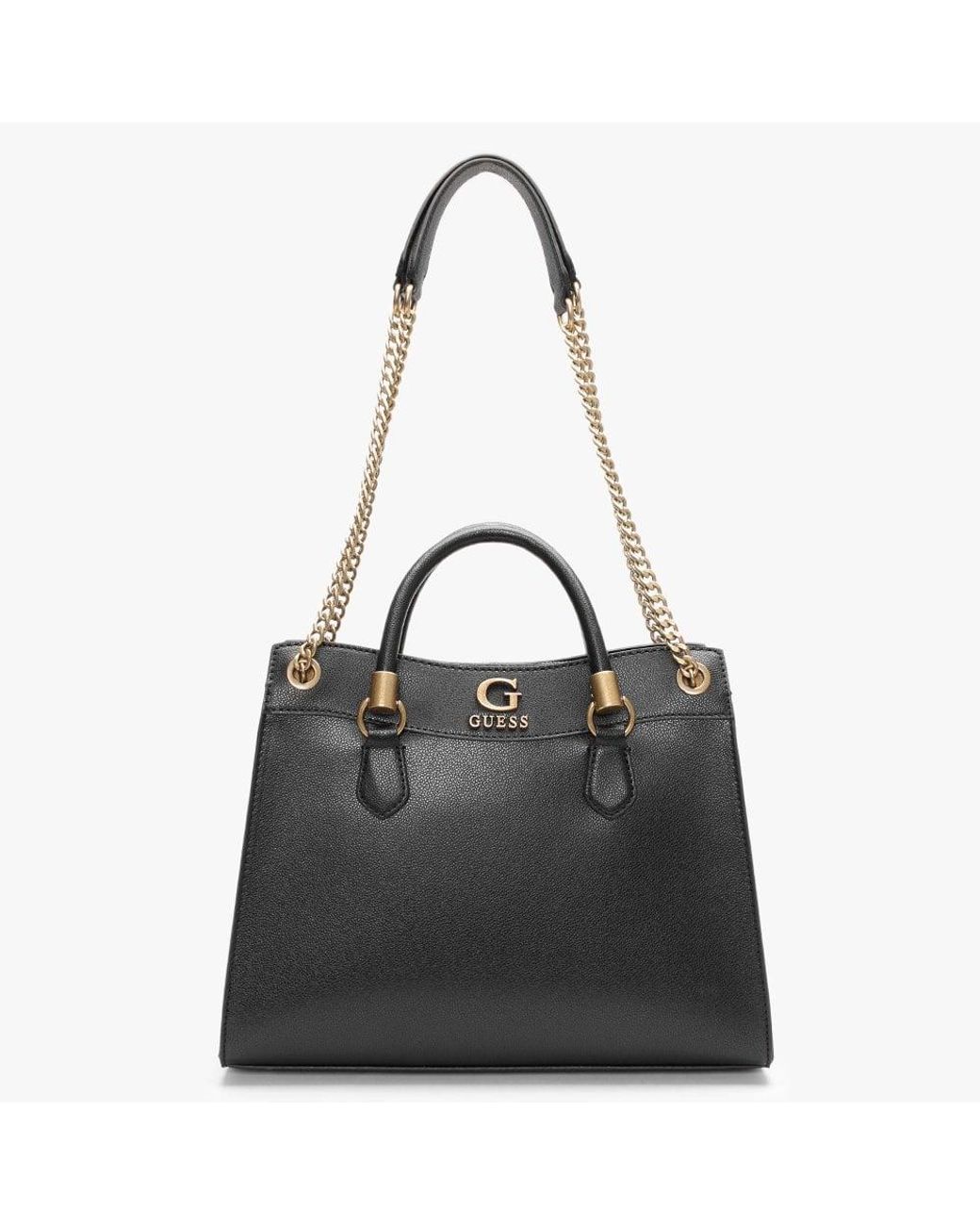 GUESS 'G' Logo Faux Leather Large Tote, Natural Brown