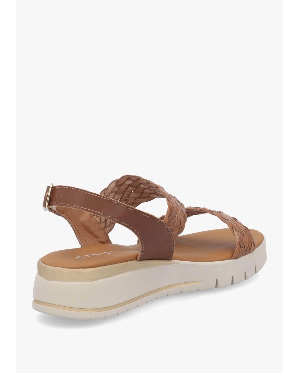 Daniel Multicolor Lait Woven Sling Back Low Wedge Sandals