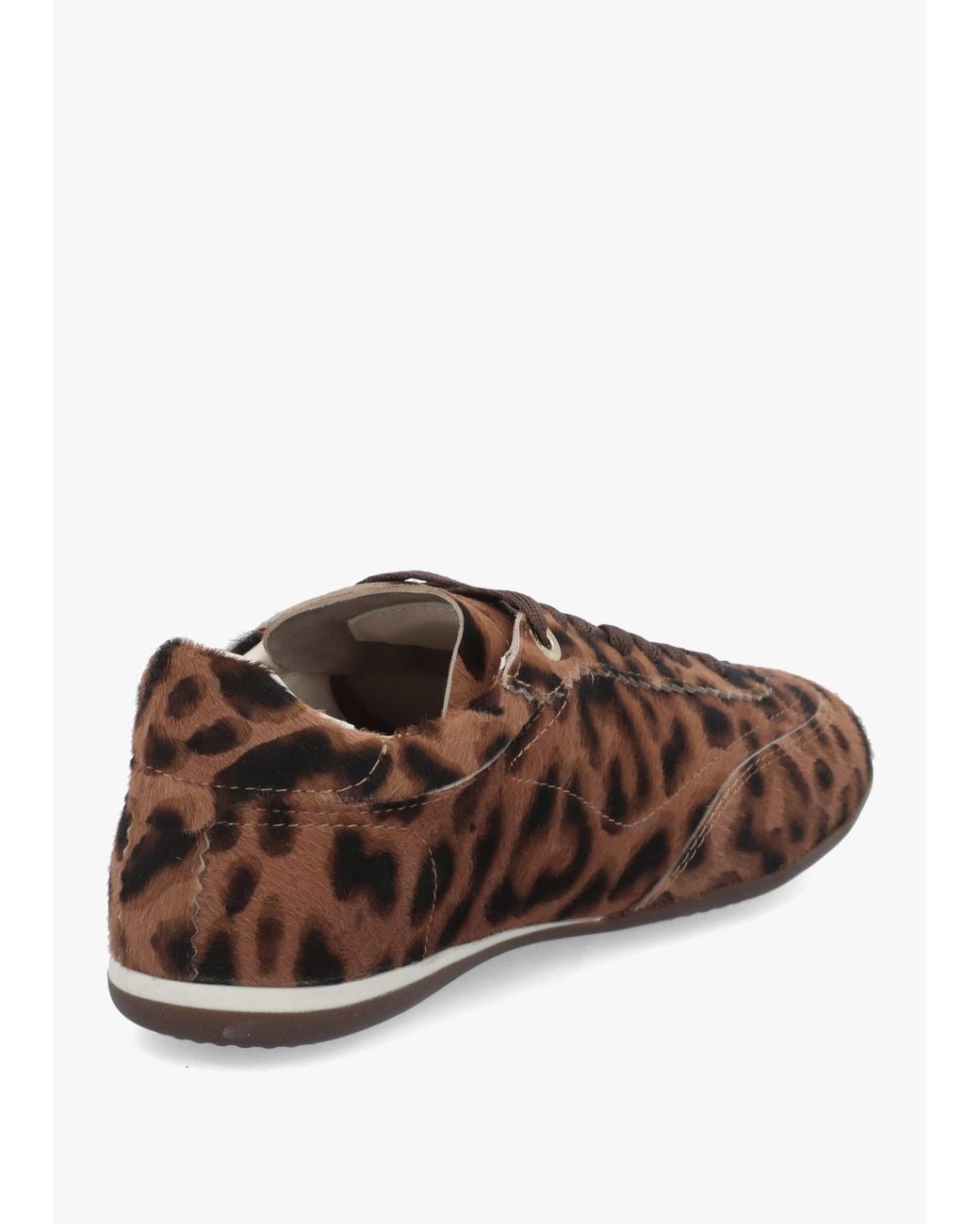 Bronx Brown Park-Err Leopard Calf Hair Low Profile Trainers