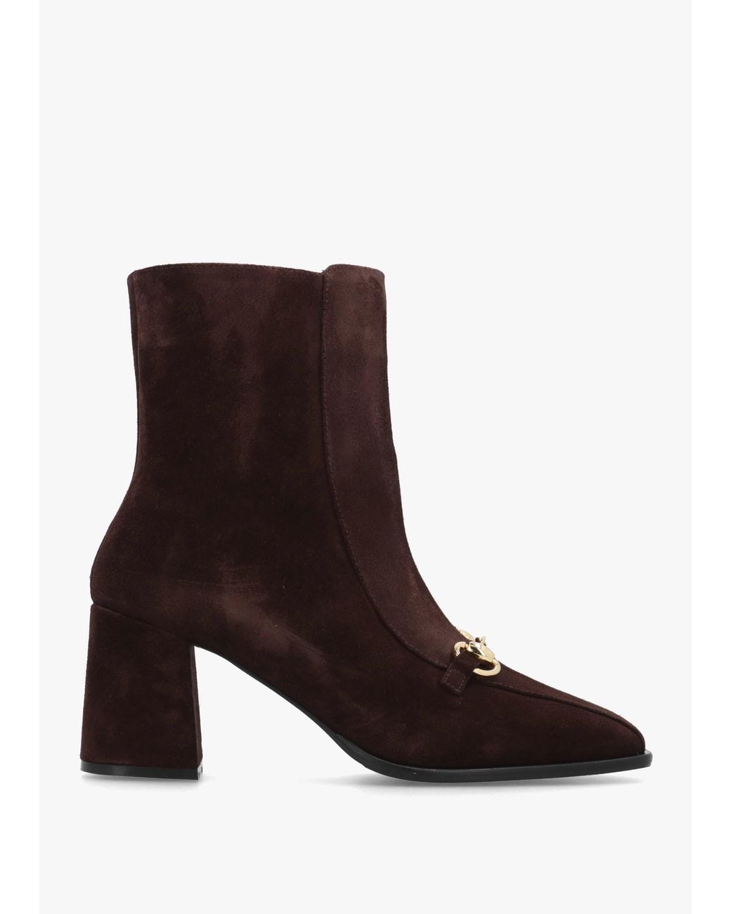 Daniel Brown Prim Snaffle Block Heel Ankle Boots