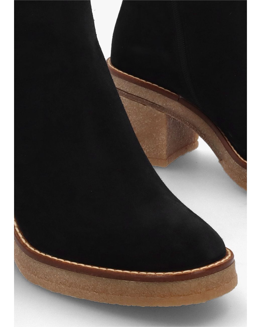 Alpe Black Airy Block Heel Ankle Boots
