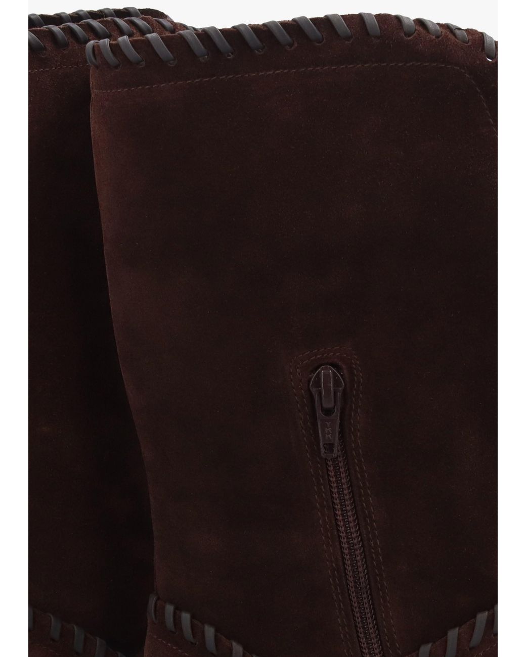Daniel Brown Nyla Whipstitched Stacked Heel Calf Boots