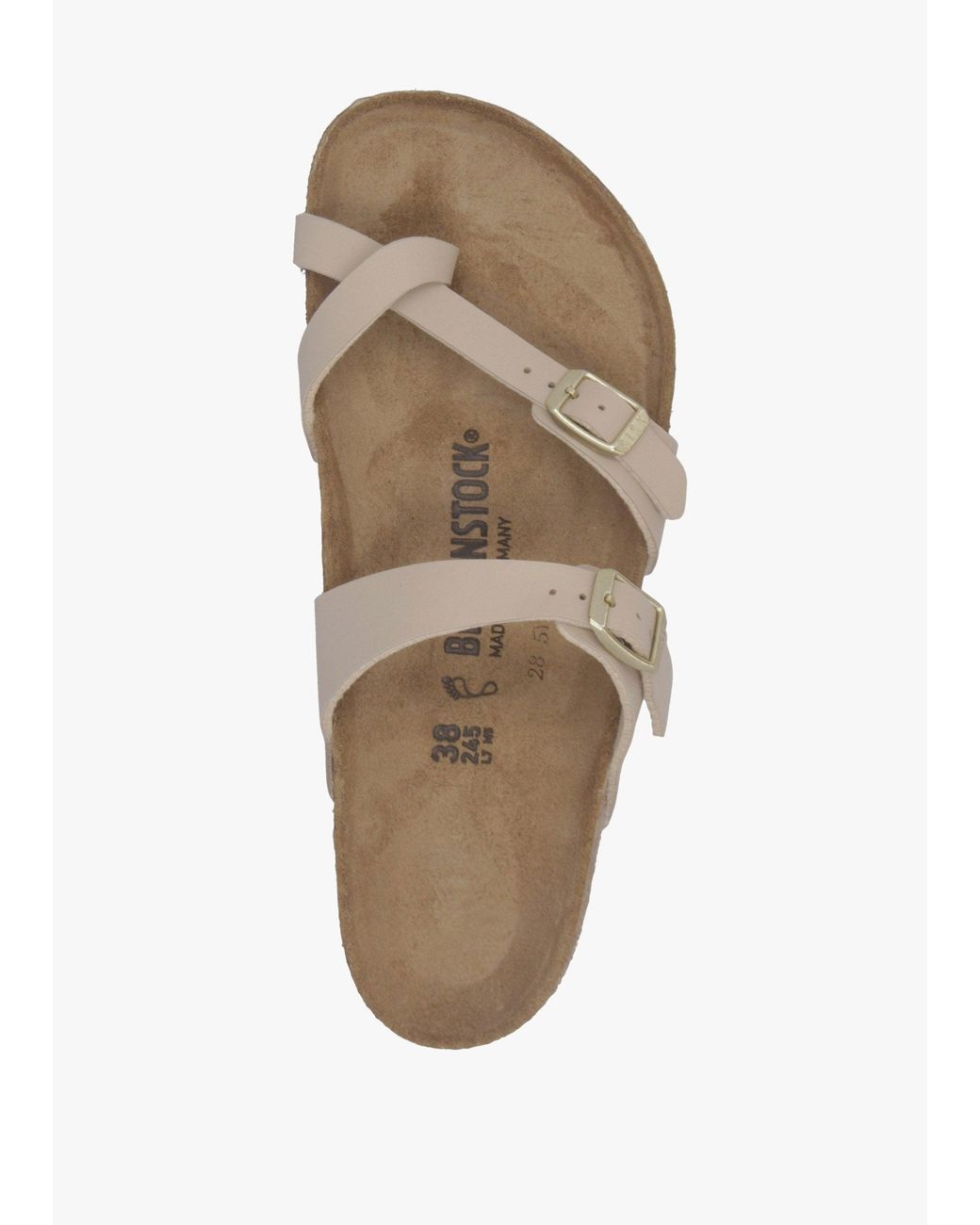 Birkenstock White Mayari Sandcastle Birko-Flor Thong Sandals