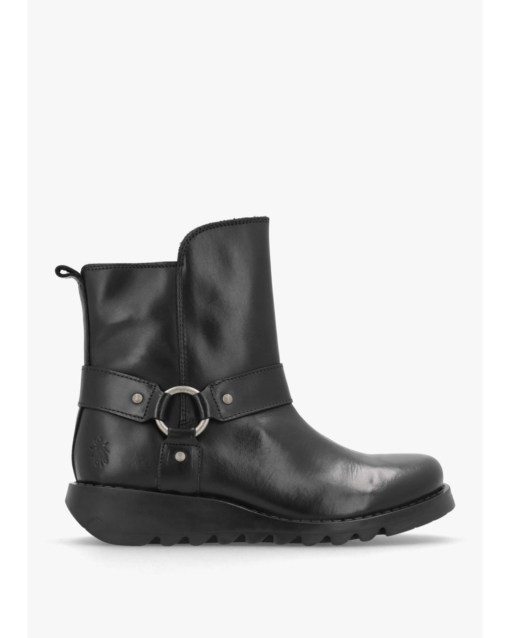 Fly London Black Soch Biker Boots