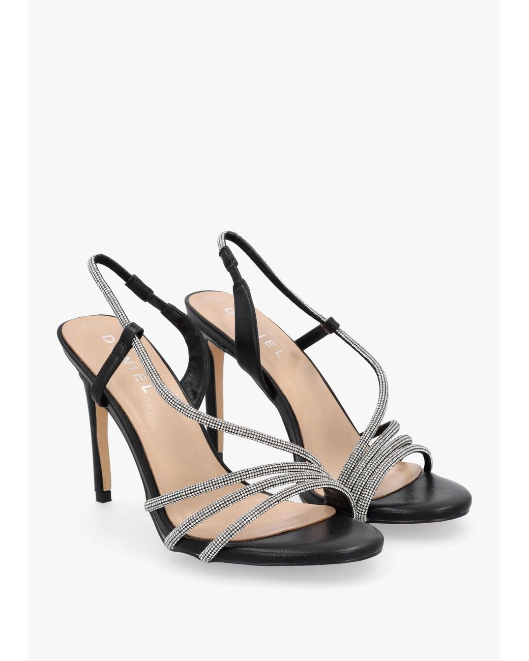 Daniel White Ichelly Diamante Strap High Heel Sandals