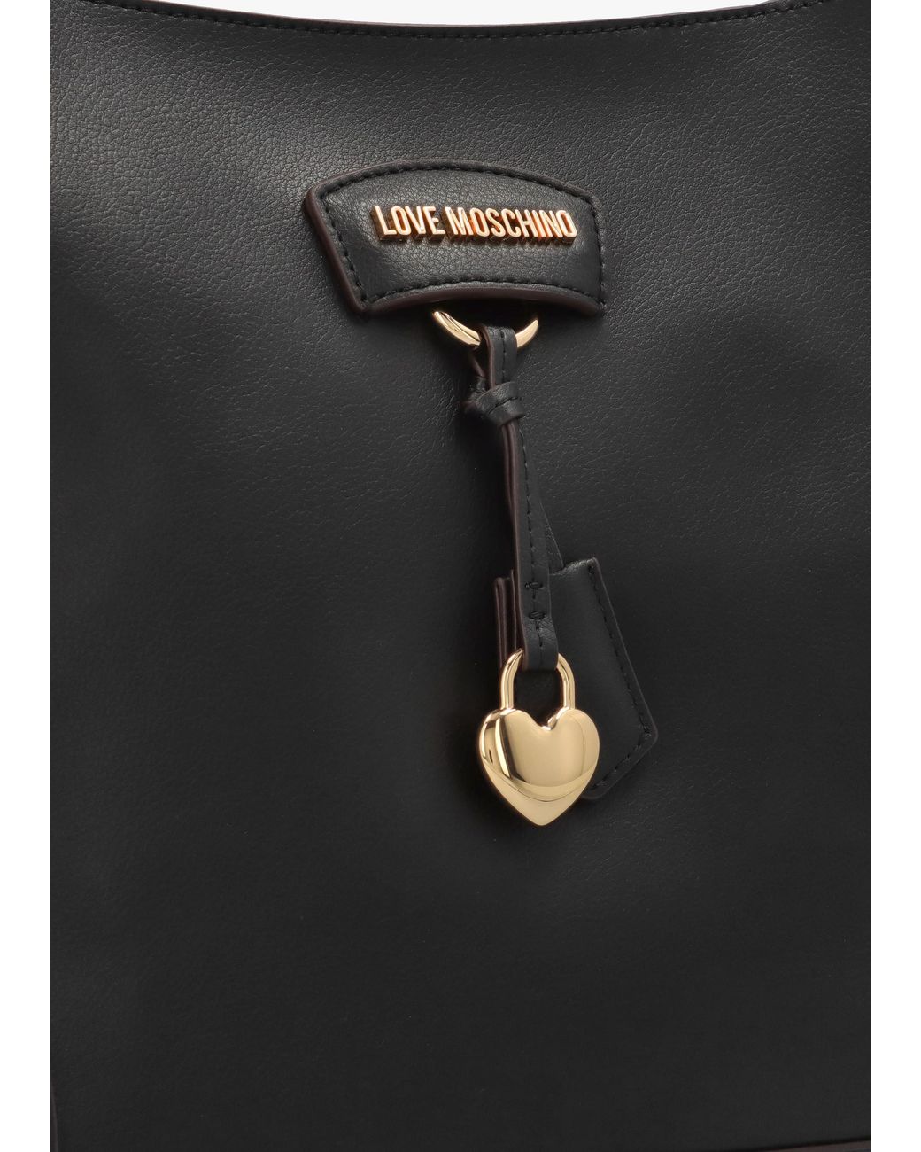 Love Moschino Black Recycled Leather Shopper Bag
