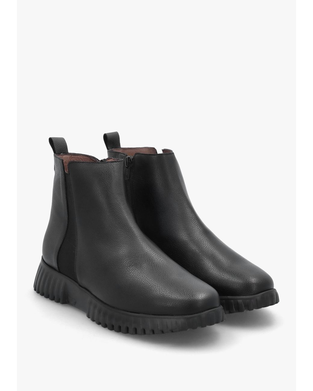 Wonders Black Chelsea Boots