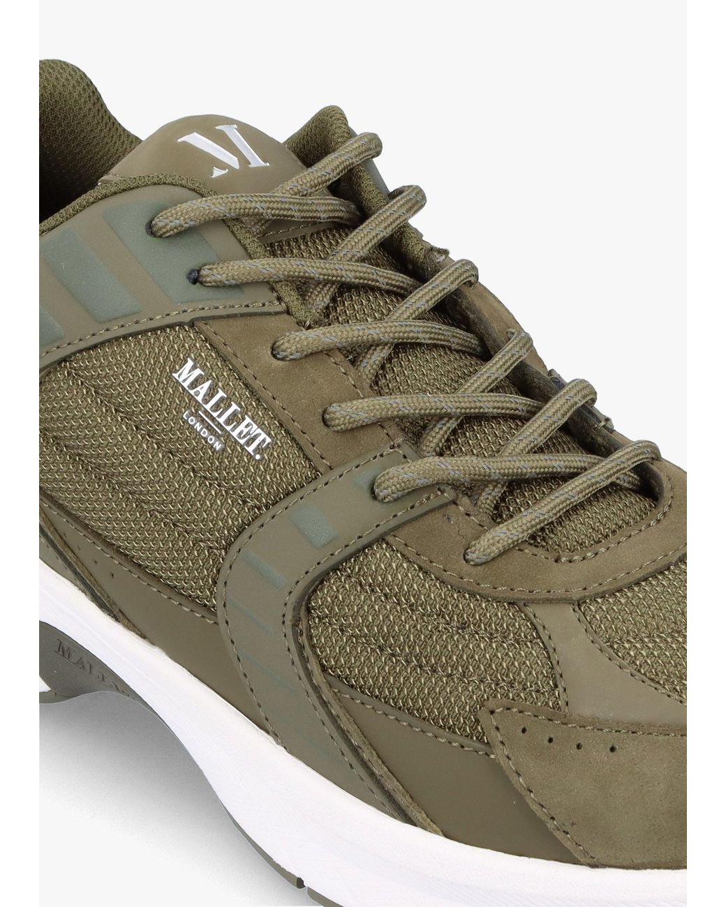 Mallet Green Holloway Reflect Khaki Trainers