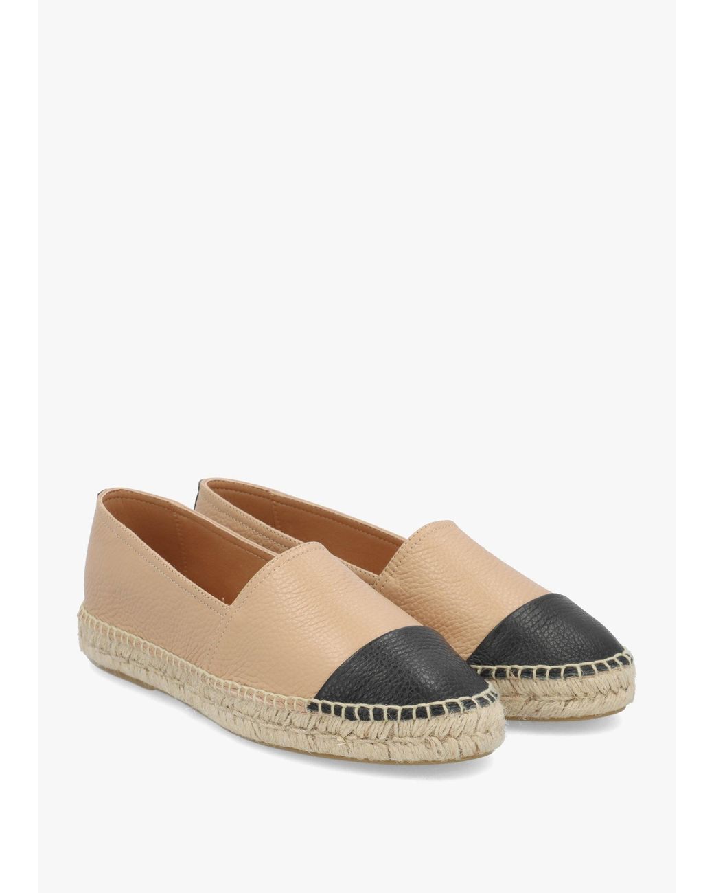 Daniel White Joey Nude Leather Toe Cap Espadrilles