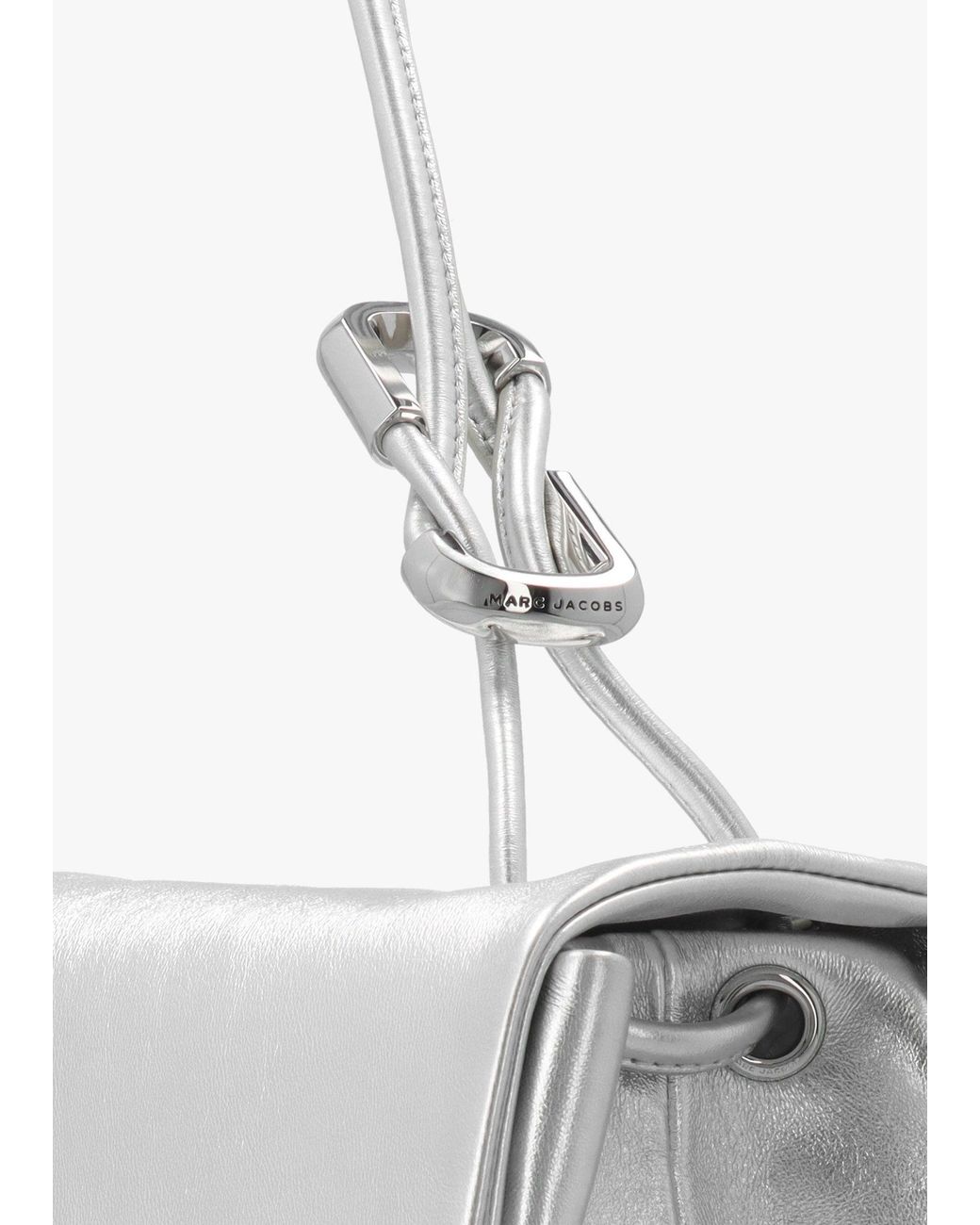 Marc Jacobs White The Metallic Large Dual Shoulder Bag