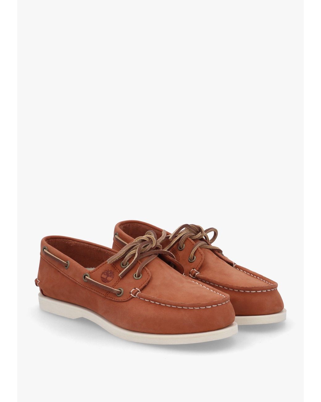 Timberland Brown Classic Rust Nubuck Leather Boat Shoes