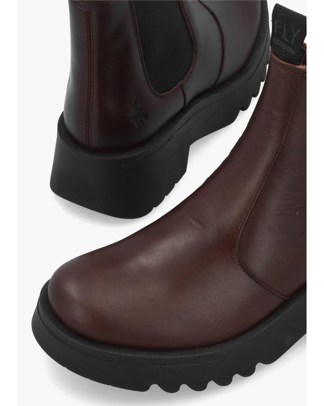 Fly London Black Medi Chunky Chelsea Boots